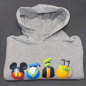 Disney Direct Mickey Mouse Donald Duck Pluto Goofy Gray Sweatshirt Size M
